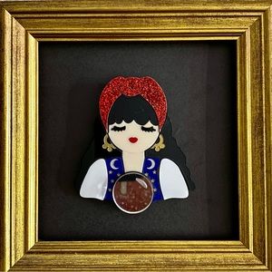 Fortune Teller plexi brooch - from sample sale